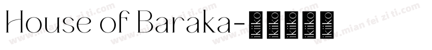 House of Baraka字体转换